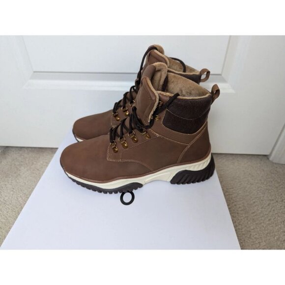 Aldo Gallant Brown Leather High-Top Boots Size 10